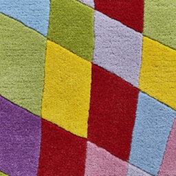 Prism Pr101 Geometric Wool Rugs In Multicolour - 120X170Cm - thumbnail 3