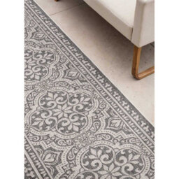 The Rugs Rosel Reversible Rug Indoor Outdoor Vintage Flat Woven Low Pile In White - thumbnail 6