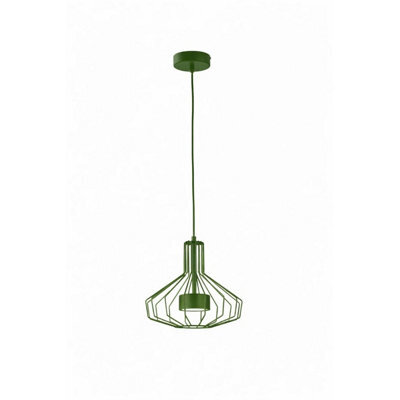 Luminosa Lighting Luminosa Axia Wire Frame Pendant Ceiling Light Green 1X Gx53 - image 1