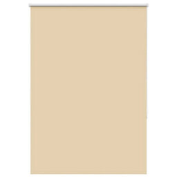 Berkfield Durable Roller Blind Blackout Beige 105X175 Cm Fabric Width 100.7 Cm Polyester - thumbnail 2