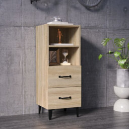 Berkfield Classic Sideboard Sonoma Oak 34.5X34X90 Cm Engineered Wood - thumbnail 2