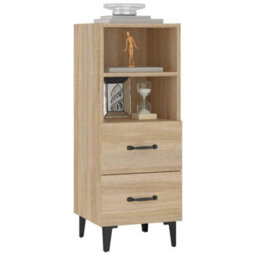 Berkfield Classic Sideboard Sonoma Oak 34.5X34X90 Cm Engineered Wood - thumbnail 4