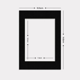 Ak Frames A6 Black Picture Mounts To Fit A7 Aperture Size - Mount Board Only (No Frame Included) - thumbnail 3