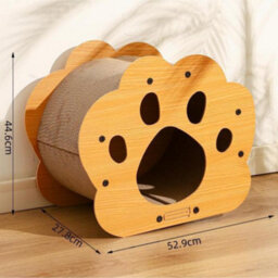 GardenSkill Cat Scratcher House, Bed And Hideaway - Cute 3-In-1 Kitten Cave Lounger With Corrugated Cardboard Scratching Mat For Healthy Claws - thumbnail 2