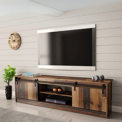 Granero Tv Cabinet Modern Living Room Entertainment Unit With Storage Old Wood Design - image 1