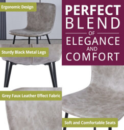 Hallowood Furniture Cullompton Large 120Cm Round Table With 4 Taupe Leather Effect Chairs - thumbnail 5