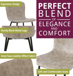 Hallowood Furniture Cullompton Large 120Cm Round Table With 4 Taupe Leather Effect Chairs - thumbnail 9