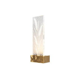 Luminosa Lighting Luminosa Ornate Modern Integrated Led Wall Lamp Brass 3000K 50Lm Acrylic Shade