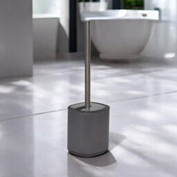 Showerdrape Anthracite Grey Bathroom Accessory Set Floor Caddy With Toilet Brush And Holder - thumbnail 4