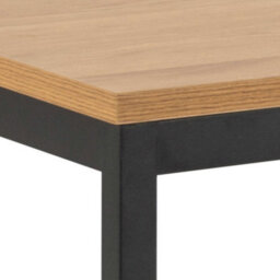 Wyld Haus El Paso 6-Seater Dining Table Wild Oak Effect Top Matte Black Base - thumbnail 5