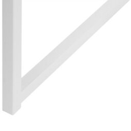 Beliani Office Desk 110X50Cm White Mdf With Metal Legs, Drawer And Shelf - thumbnail 7