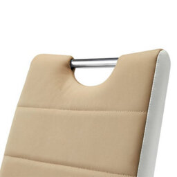Furniture in Fashion Petra Taupe And White Faux Leather Dining Chairs In Pair - thumbnail 5