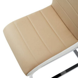 Furniture in Fashion Petra Taupe And White Faux Leather Dining Chairs In Pair - thumbnail 4