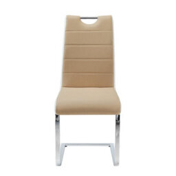 Furniture in Fashion Petra Taupe And White Faux Leather Dining Chairs In Pair - thumbnail 3