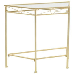 Berkfield Practical Side Table Vintage Style Metal 87X34X73 Cm Gold - thumbnail 2