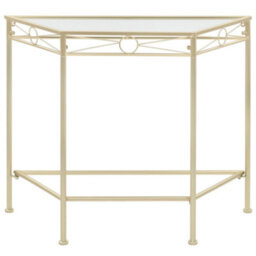 Berkfield Practical Side Table Vintage Style Metal 87X34X73 Cm Gold - thumbnail 1