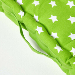 Homescapes Cotton Green Stars Floor Cushion, 50 X 50 Cm - thumbnail 4