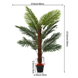 Thehotsale 120Cm Artificial Tropical Palm Tree Potted Plant For Indoor Decoration - thumbnail 9
