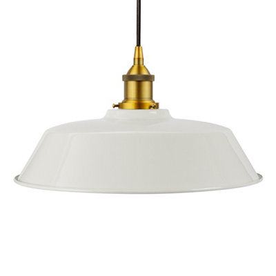 Pale Grey Chancery Painted Dome Pendant Light With Antique Gold Lamp Holder And Black Round Cable - Se Home - image 1