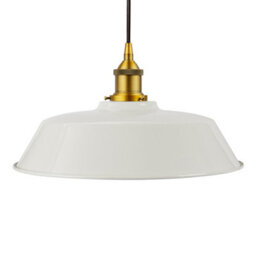 Pale Grey Chancery Painted Dome Pendant Light With Antique Gold Lamp Holder And Black Round Cable - Se Home - thumbnail 1