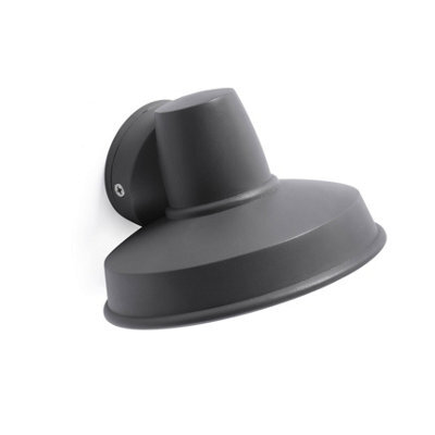 Luminosa Lighting Luminosa Bronx 1 Light Outdoor Wall Light Dark Grey Ip44, Gu10 - image 1