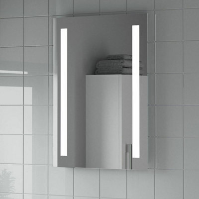 Affine Led Bathroom Mirror Illuminated Vertical Horizontal Battery Powered 500X700mm - image 1