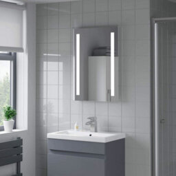 Affine Led Bathroom Mirror Illuminated Vertical Horizontal Battery Powered 500X700mm - thumbnail 3