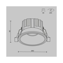 Luminosa Lighting Luminosa Round Recessed Downlight Brass 3000K 870Lm - thumbnail 2
