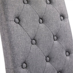 Yaheetech Set Of 2 Dark Grey Upholstered Dining Chairs Classic Fabric Chairs With High Back - thumbnail 8