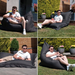 icon Bazaar Bag Slate Grey Giant Indoor Outdoor Bean Bag Lounger - thumbnail 2