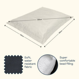 icon Bazaar Bag Slate Grey Giant Indoor Outdoor Bean Bag Lounger - thumbnail 6