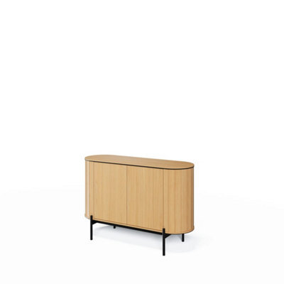 Arte Stylish Rotto 2 Sideboard Cabinet, Oak Vincenza & Eucalyptus Finish, Modern Storage H820mm W1240mm D450mm - image 1