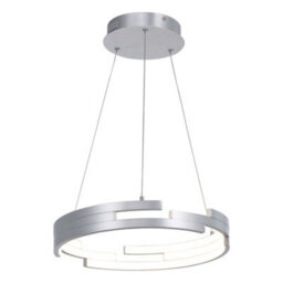 Luminosa Lighting Luminosa Modern Led Hanging Pendant Silver Oxidized, Warm White 3000K 3360Lm Dimmable