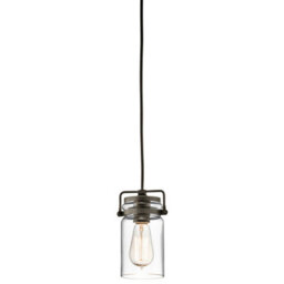 Stylish Olde Bronze 1 Bulb Ceiling Pendant Light With E27 Socket