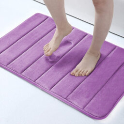 Ameha Modern Memory Foam Bath Mats Purple Anti Slip Super Water Absorbent Luxury Bathroom Indoor/outdoor Mat 40X60 Cm - thumbnail 5