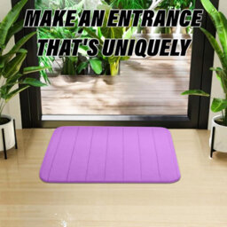 Ameha Modern Memory Foam Bath Mats Purple Anti Slip Super Water Absorbent Luxury Bathroom Indoor/outdoor Mat 40X60 Cm - thumbnail 6