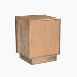 Furniturebox Uk Wharton 1 Door Square Walnut Wood Decorative Side Table - thumbnail 6