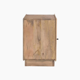 Furniturebox Uk Wharton 1 Door Square Walnut Wood Decorative Side Table - thumbnail 5