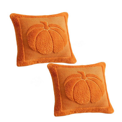 Amorly 2Pack Fall Pumpkin Pillow Covers,orange Soft Plush Autumn Throw Cushion Cases,thanksgiving Home Decor For Sofa,bedroom,living Room - image 1