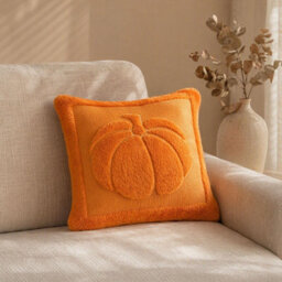 Amorly 2Pack Fall Pumpkin Pillow Covers,orange Soft Plush Autumn Throw Cushion Cases,thanksgiving Home Decor For Sofa,bedroom,living Room - thumbnail 2