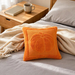 Amorly 2Pack Fall Pumpkin Pillow Covers,orange Soft Plush Autumn Throw Cushion Cases,thanksgiving Home Decor For Sofa,bedroom,living Room - thumbnail 7