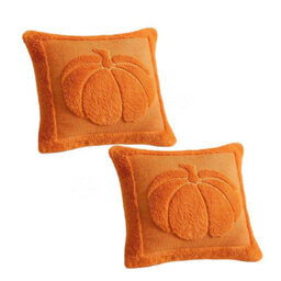 Amorly 2Pack Fall Pumpkin Pillow Covers,orange Soft Plush Autumn Throw Cushion Cases,thanksgiving Home Decor For Sofa,bedroom,living Room - thumbnail 1