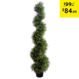 Best Artificial 4Ft - 120Cm Green Cedar Spiral Topiary Tree - Suitable For Outdoor Use - Weather & Fade Resistant - thumbnail 1