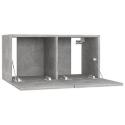 Berkfield Hanging Tv Cabinets 3 Pcs Concrete Grey 60X30X30 Cm - thumbnail 6
