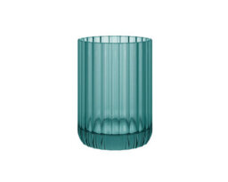 Cosmic Toothbrush Holder, Tumbler, Resistant Glass, 8Cm Diameter, Free-Standing, Bluish Green, Lido Collection