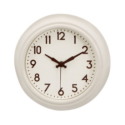 Orsina Cream Metal White Face Wall Clock - image 1