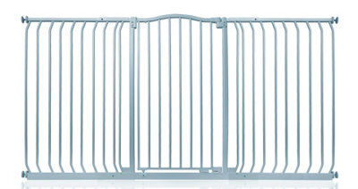Safetots Extra Tall Curved Top Safety Gate, 179Cm - 188Cm, Matt Grey, Extra Tall 100Cm In Height, Pressure Fit Stair Gate - image 1