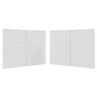 Walplus Party Tent Garden Gazebo Canopy Sidewall 2 Pcs With Zipper Pe White - image 1