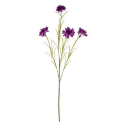Hill Interiors Cornflower Stem Artificial Flower - Plastic - L20 X W20 X H77 Cm - Purple