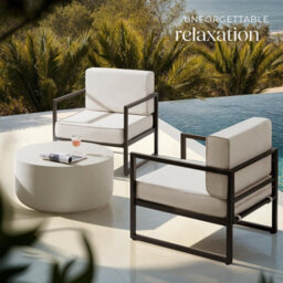 Tectake Garden Chair Comosa -  Xxl Padding, Water-Repellent Covers, Steel Frame - Brown/beige - Per Piece - thumbnail 8